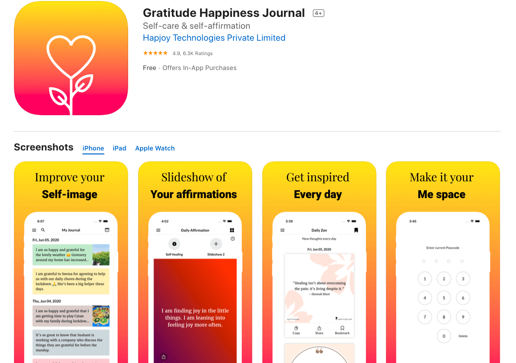 gratitude journal app
